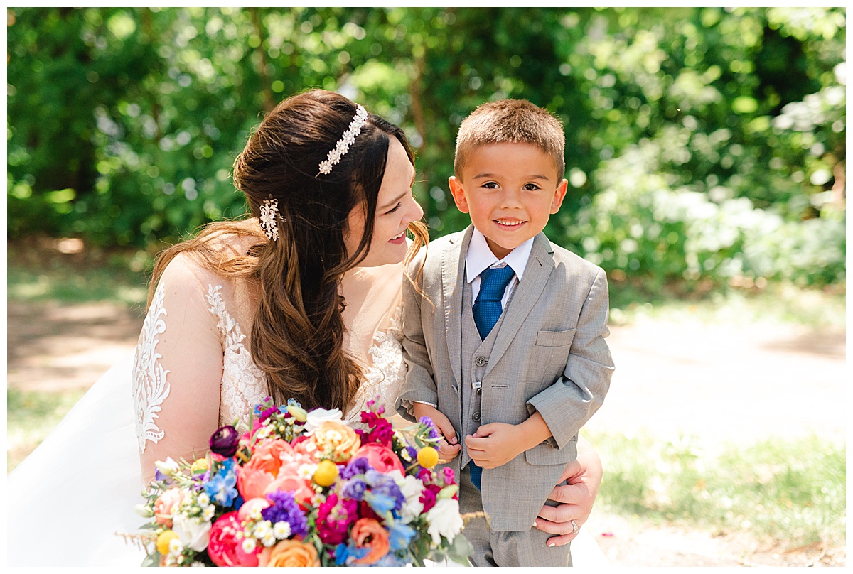 Bride and ring bearer in Minneapolis