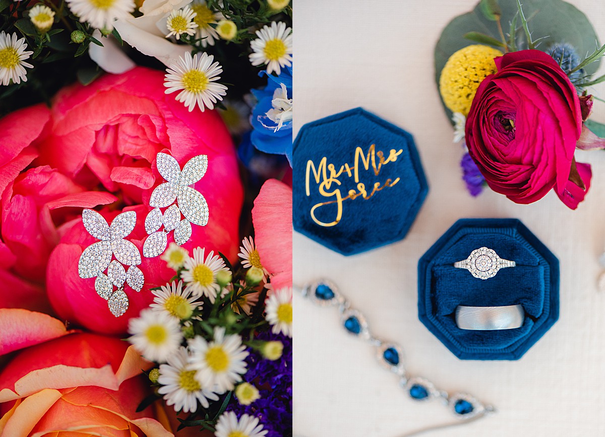 Colorful concert-themed wedding