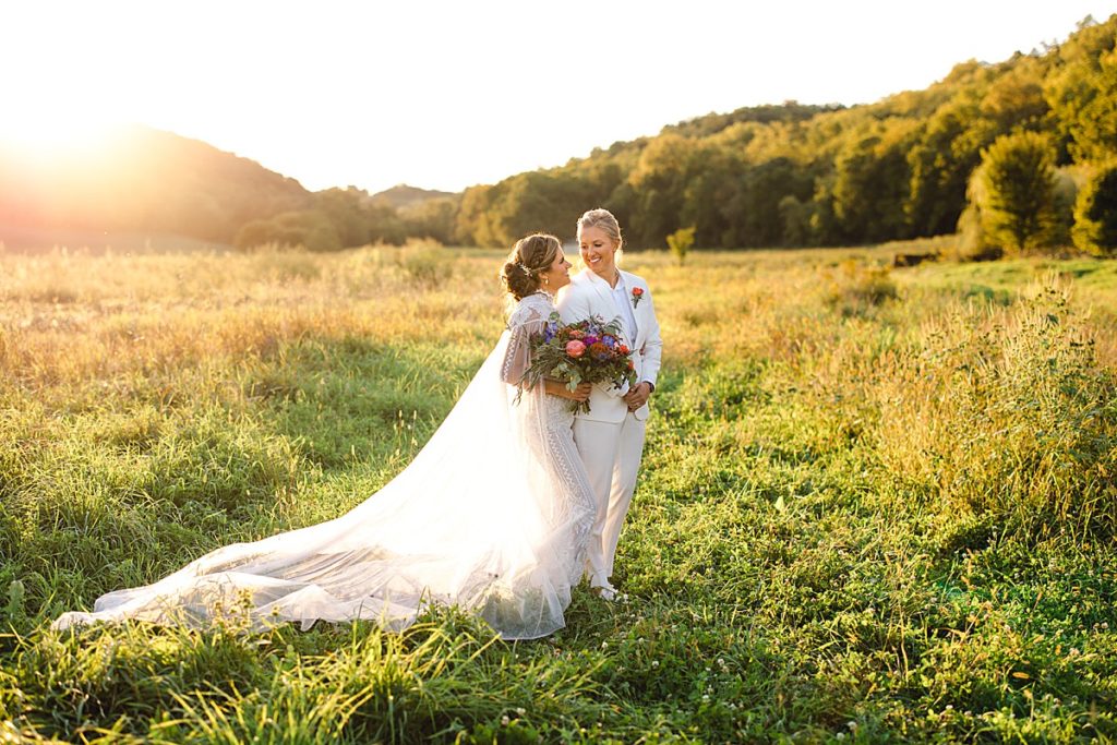 Hidden Meadow and Barn wedding couple